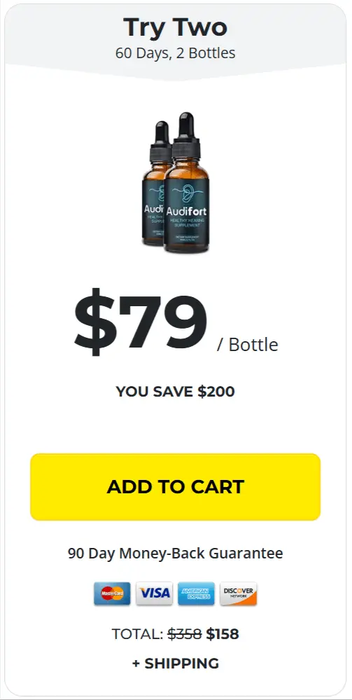 Audifort 2 bottles 60-day supply — click to order from Audifort official website